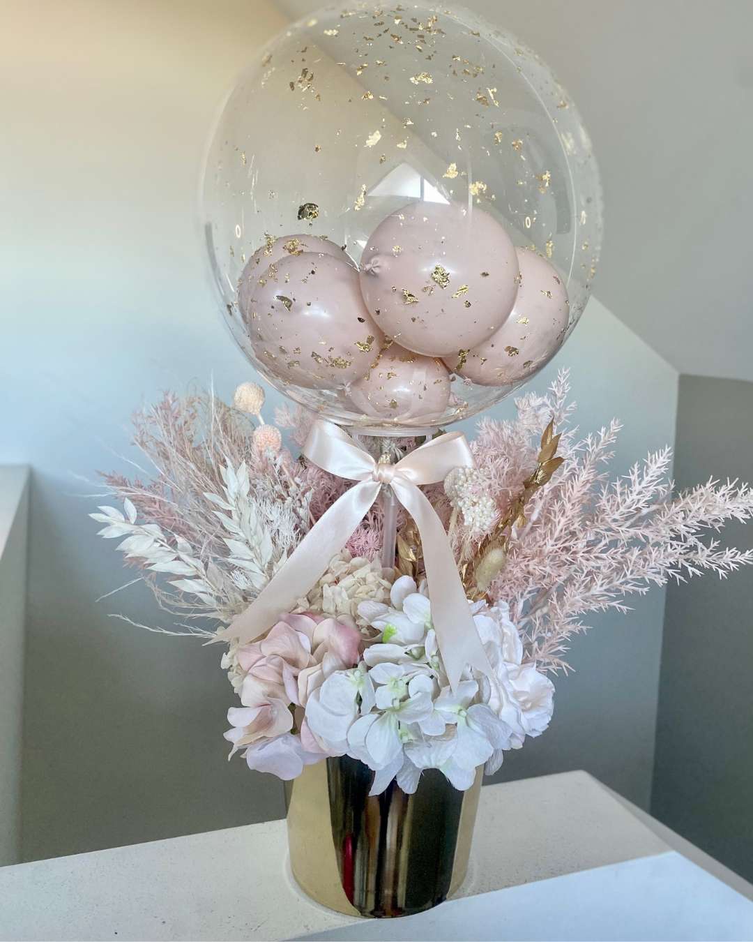 Blush Flower Bubble Bouquet