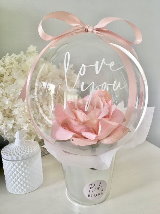 Blush Rose Floral balloon