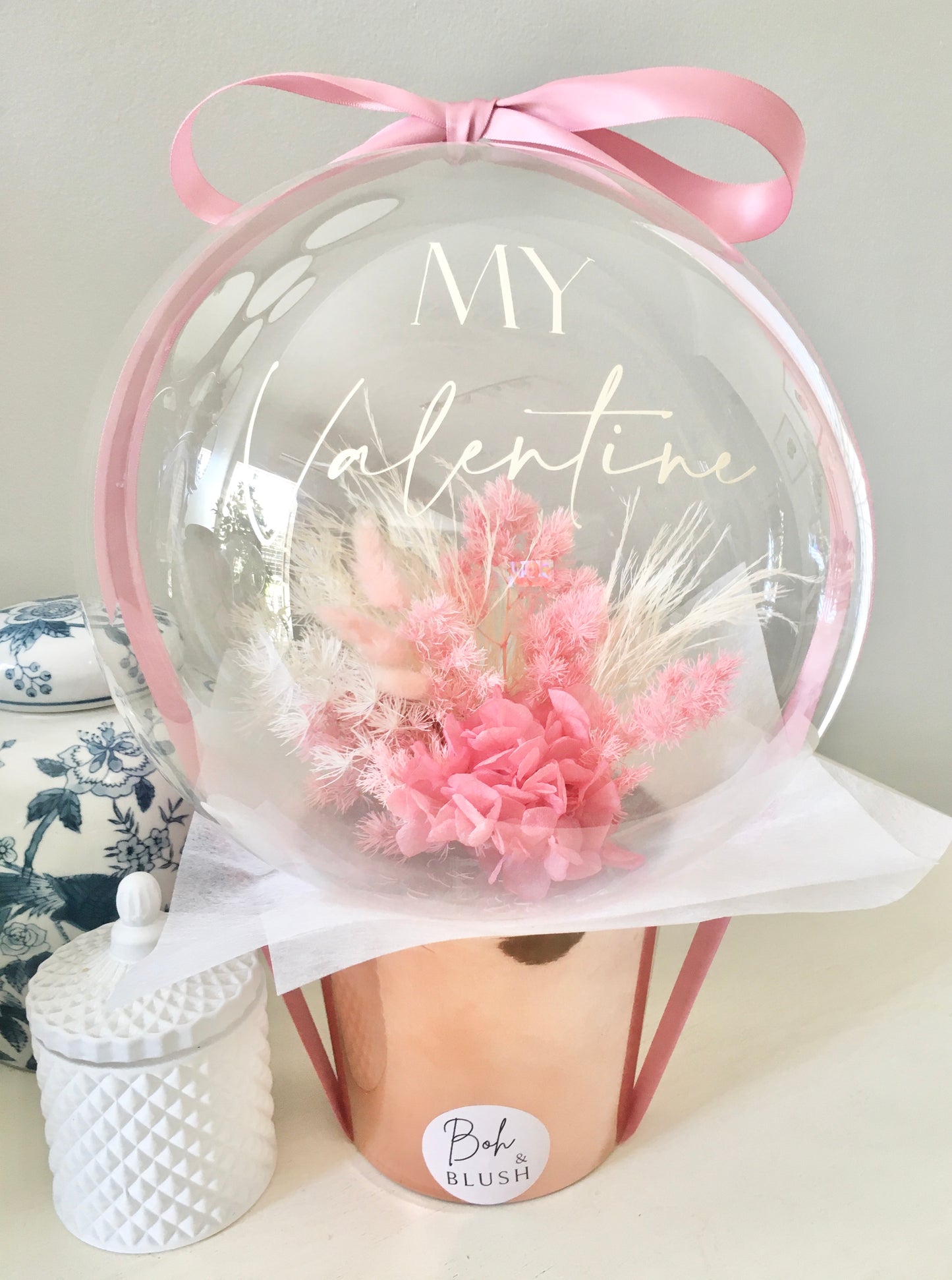 Pink Floss Floral balloon